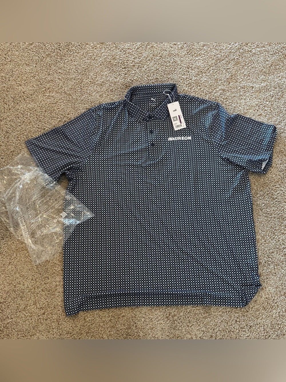 Puma Mens Mattr Rio Polo Deep Navy UPF 40 Size XXL Moisture Wick NWT